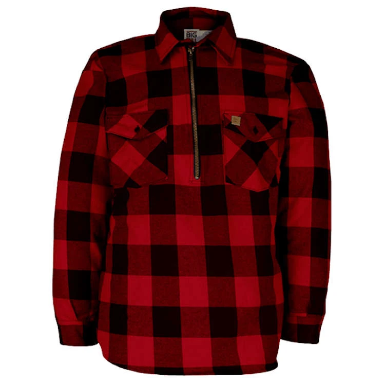 Big Bill Long-Sleeve Premium Flannel Shirt With Half-Zip 1 Big Bill Long-Sleeve Premium Flannel Shirt With Half-Zip