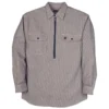 Big Bill Long-Sleeve Hickory Stripe Shirt With Half-Zip