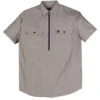 Big Bill Short-Sleeve Hickory Stripe Shirt With Half-Zip