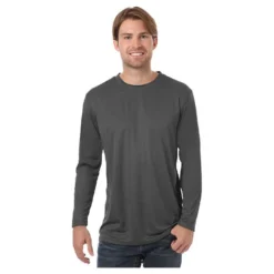 Blue Generation Adult Value Wicking Crew Neck Performance Long Sleeve T-Shirt