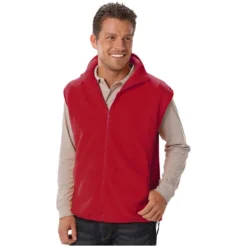 Blue Generation Men's Micro Fleece Zip Front Vest