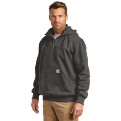 Carhartt Rain Defender Paxton Heavyweight Hooded Zip Mock Sweatshirt -Ogio || Carhartt || Portwest Shop CA100617@4