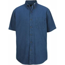 Edwards Men's Short Sleeve Casual Mid-Weight Denim Shirt