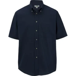 Edwards Men's Short Sleeve Easy Care Poplin Shirt
