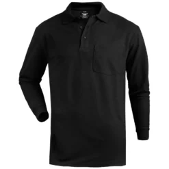 CLEARANCE Edwards Unisex Soft Touch Long Sleeve Blended Pique Polo With Pocket