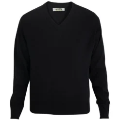 Edwards Unisex V-Neck Acrylic Interlock Long Sleeve Sweater