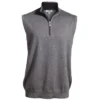 CLEARANCE Edwards Quarter-Zip Fine Gauge Vest With Contrasting Collar