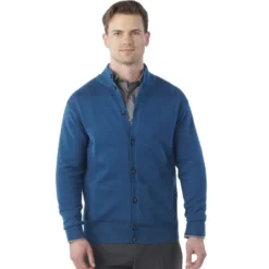 CLEARANCE Edwards Unisex Rib Collar Button-Front Cardigan With Pockets -Ogio || Carhartt || Portwest Shop ED4075@3