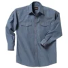Key Pre-Washed Chambray Western Shirt, Long Sleeve
