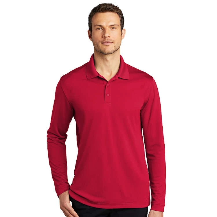 Port Authority® Long Sleeve Dry Zone® UV Micro-Mesh Polo 1 Port Authority® Long Sleeve Dry Zone® UV Micro-Mesh Polo
