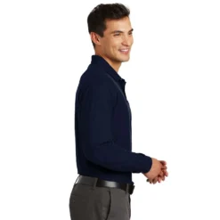 Port Authority® Silk Touch™ Long Sleeve Polo With Pocket -Ogio || Carhartt || Portwest Shop PAK500LSP@2