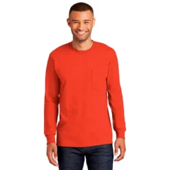 Port & Company® Long Sleeve Essential Pocket Tee