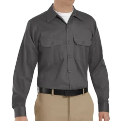 Red Kap Men's Deluxe Heavyweight Cotton Twill Long Sleeve Work Shirt