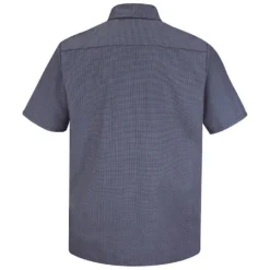 Red Kap Men's Industrial Micro-Check Short Sleeve Work Shirt -Ogio || Carhartt || Portwest Shop RCSP20C@1