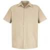 Red Kap Men's Specialized Pocketless Short Sleeve Work Shirt