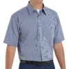 Red Kap Men's Mini-Plaid Short Sleeve Uniform Shirt
