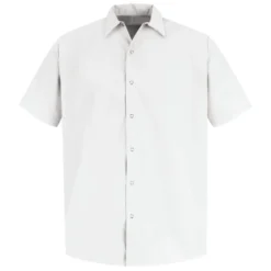 Red Kap Men's Specialized SS Pocketless Polyester Work Shirt