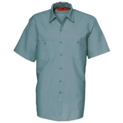 Reed SoftTouch Poplin Industrial Solid Work Short Sleeve Shirt