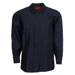 Pinnacle Worx 100% Cotton Men's Wrinkle Resistant Long Sleeve Industrial Work Shirt